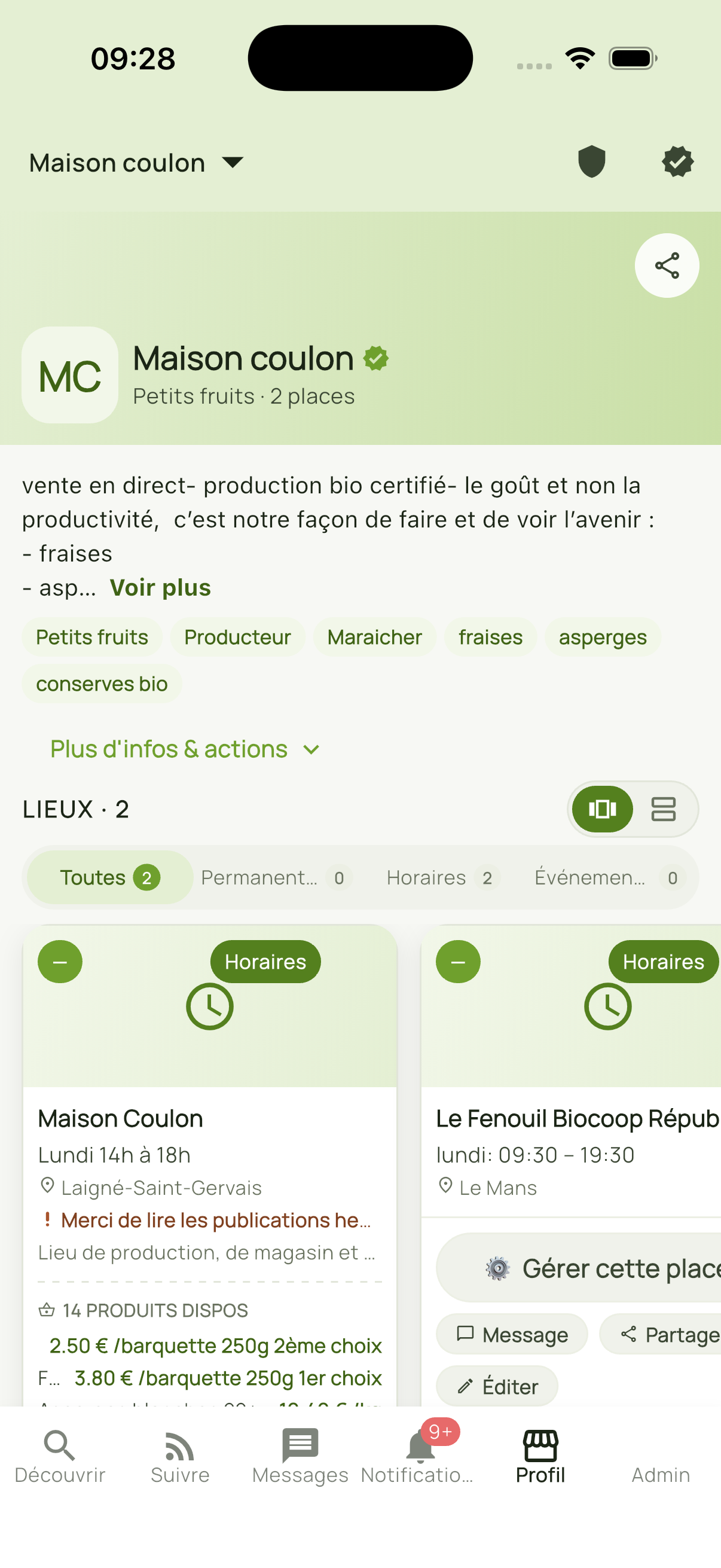 Profil acteur local